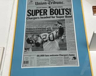 Chargers Newspaper Printing Plate
