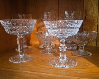 Two Vintage Waterford "TRAMORE" Pattern Sherbet Glasses