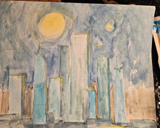 City Scape Original Painting