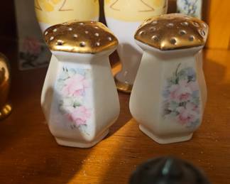 Hand Painted Floral Salt & Pepper Shakers