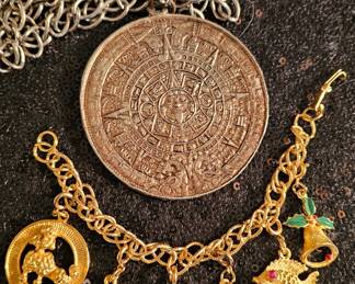 Aztec Calendar Pendant