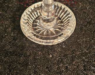 Waterford Crystal Glass Round Ring Holder, Signed on Bottom