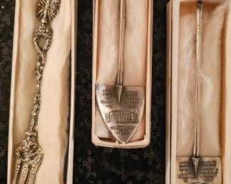 Two 1939 United Benefit Life Insurance (Mutual of Omaha) & Mutual Benefit 5.5" Spoons