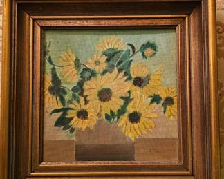 Framed Sunflowers Picture