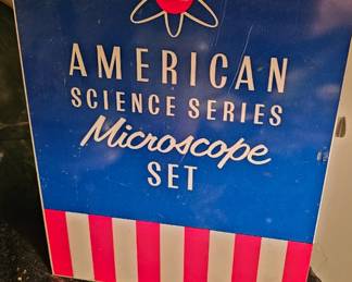 Vintage 1959 Gilbert American Science Series Microscope Set