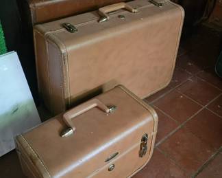VINTAGE TAPERLITE COSMETIC Travel Luggage Hard Suitcase 14 x 9 x 7 Brown