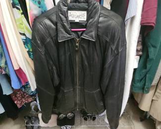 Avalanche Soft Pebbled Leather Bomber Jacket