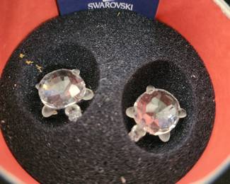 Swarovski Crystal Figurine Small Turtles