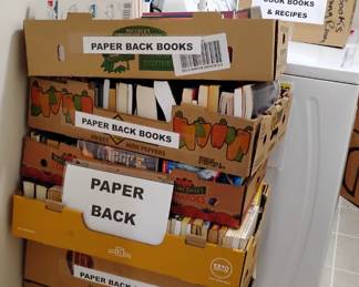 All sorts of both paperback and hard back books