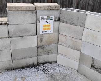 Cinder Blocks must go buy all of them for $1.00 each other wise $1.50 each