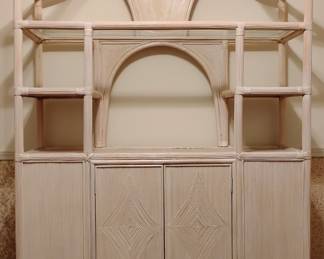 Vintage Bamboo Rattan Wash Wood shelving