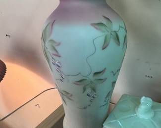 Large Fenton Hand Painted Vase