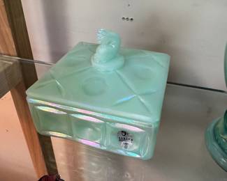 Fenton Covered Trinket Box