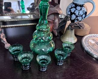 MCM decanter w/ shot glasses