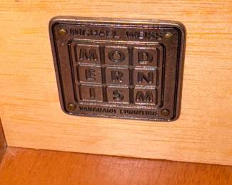 Signed Micheal Weiss “Modernism” by Vanguard Furniture