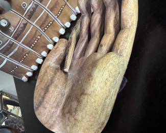 Large wooden carved hand