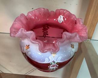Hand painted Fenton bowl
