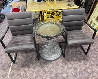 Pair Modern Armchairs