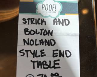 Strick and Bolton Noland Style End Table