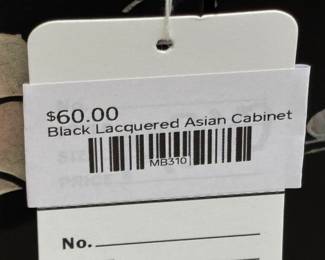 Black Lacquered Asian Cabinet