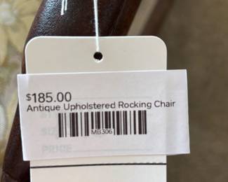 Antique Upholstered Rocking Chair