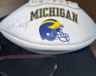 Rich Rodriguez autographed university of Michigan football