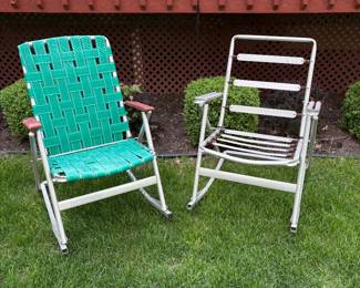 Mid Century Lawn Chair Rockers 