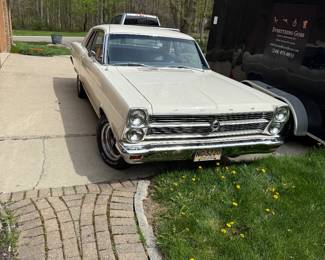 1966 Ford Fairlane club coupe Wimbledon white paint blue interior 289 high performance automatic all original body panels nice condition