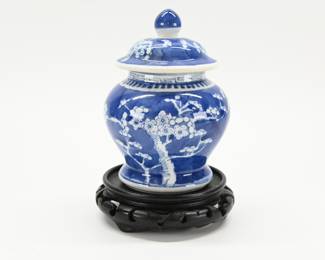 Blue and white ginger jar 