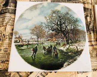 Four Royal Mosa Holland Tiles 