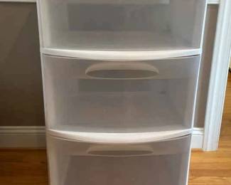White Sterilite 3 Drawer Cart