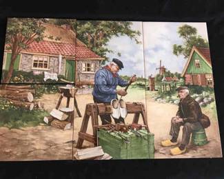 Dutch Wooden Shoe Maker 6 JC Van Hunnik Tiles 