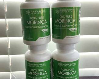4 Bottle Lot 60 Capsules Per Bottle 100 Pure Moringa Supports Elevated Mood