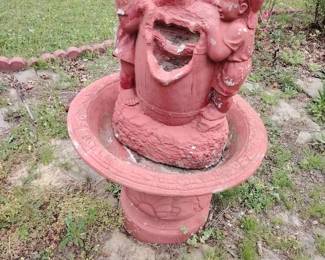 Cherub Cement Garden Fountain 