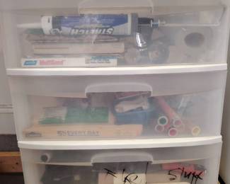 Mystery Lot Of Tools And DIY Supplies Includes Storage Unit
