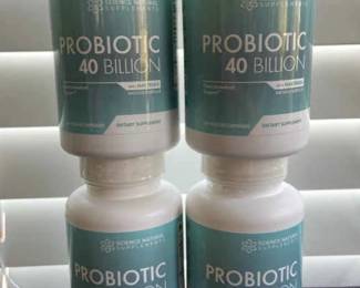 4 Bottle Lot 60 Capsule Probiotic 40 Billion Bottles