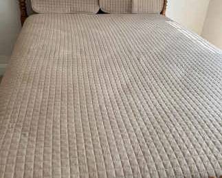 Tan Quilted Coverlet Shams