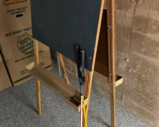 Chalk easel.