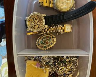 Assorted jewelry / watches sold as a lot.