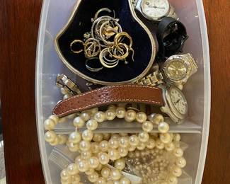 Assorted jewelry / watches sold as a lot.