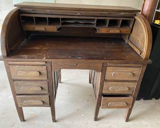 Antique roll top desk.