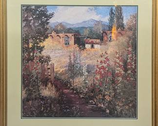 33 Adobe Hollyhocks Print Hans Ressdorf Weemsgallery