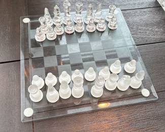 Luxury Frosted Glass Chess Set 
