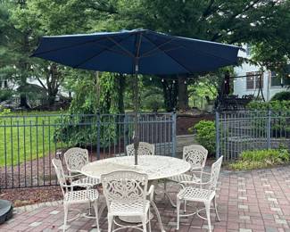 White Cast Iron Patio Set 