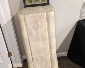 large faux square Travertine 41" column