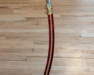 Vintage Arabian Scimitar Sword - Gold Plated Ceremonial Sword 