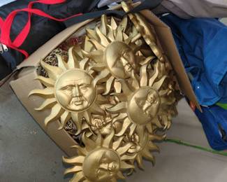 Brass Sun decorations 