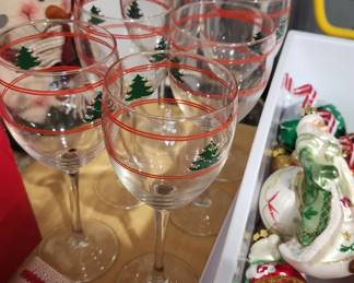 Waechtersbach Christmas Tree Wine Glasses