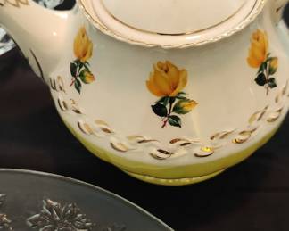 Yellow Rose Tea Pot
