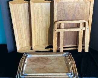 MCM Wood Grain Metal Nesting Trays, Table Tray Plus More
